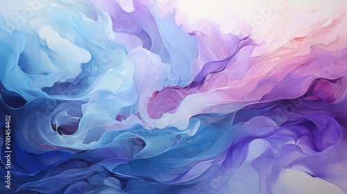 Impressionism, brush strokes of paint in blue and lilac tones. abstract background, backdrop, texture.