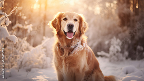  golden retriever puppies sitting next to beautiful