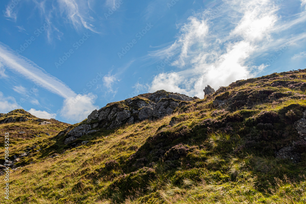 Fototapeta premium Hiking Cadair Idris in Snowdonia National Park in the summer