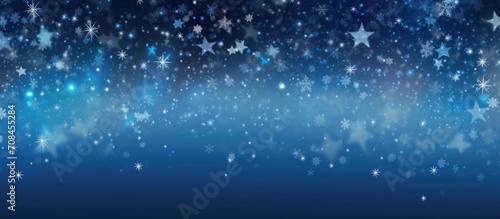 Blue background with stars, ideal for Christmas and New Year's web banners.