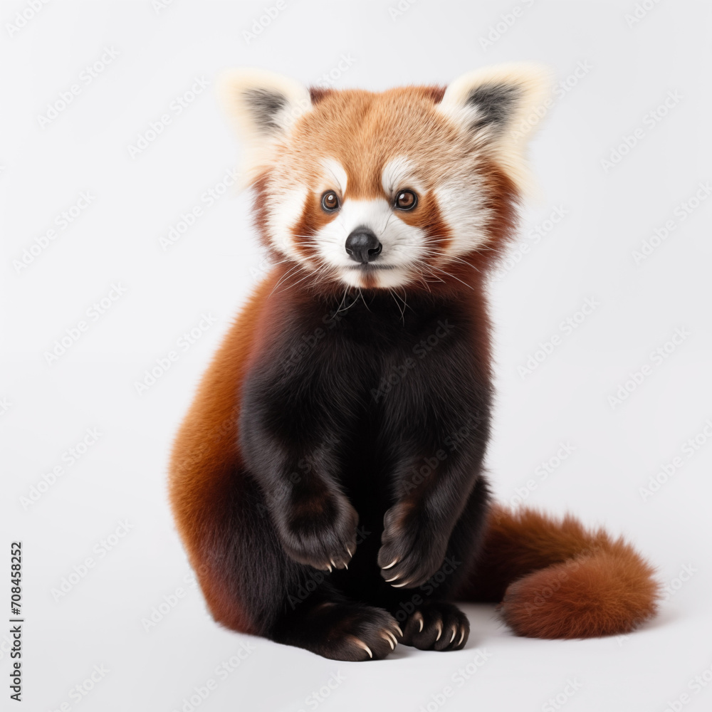 Red panda trying to stand up Red panda trying to stand up