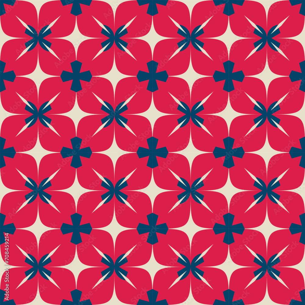 Hibiscus Flower Seamless Pattern Design Hibiscus Flower Seamless Pattern Design
