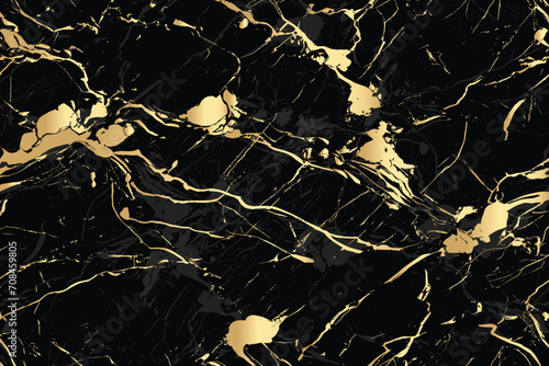 Black marble texture background with white curly veins. closeup surface granite stone texture for ceramic wall tile, flooring and kitchen design illustration