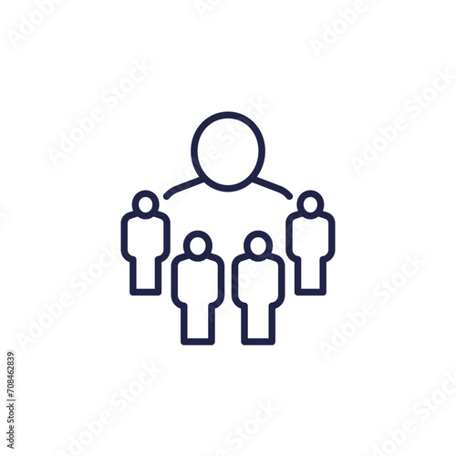 influence icon on white, influencer line vector