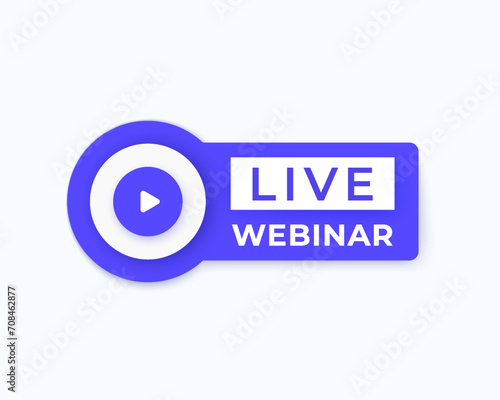 live webinar vector design for web and apps