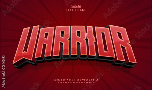 Warrior Editable Text Effect Style 3d Esport Ranger