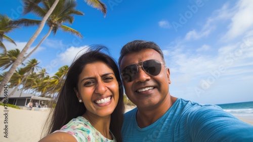 Wallpaper Mural Happy Indian Couple Capturing a Beach Selfie  Torontodigital.ca