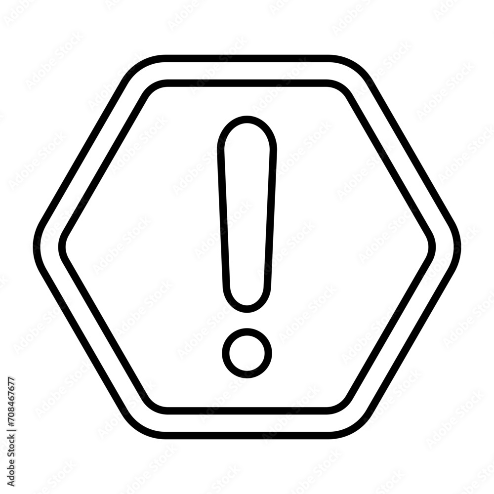Warning Signs Lines Style Vector Warning Signs Lines Style Vector