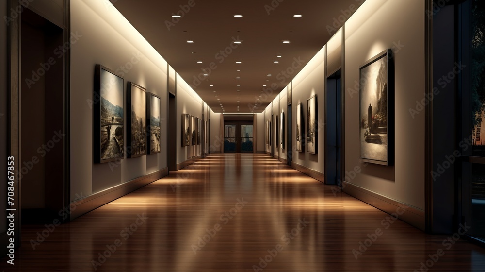 exhibition room of the art gallery