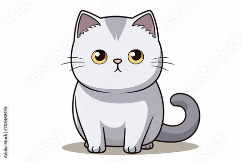 Cute Cat Cartoon Illustration created with Generative AI