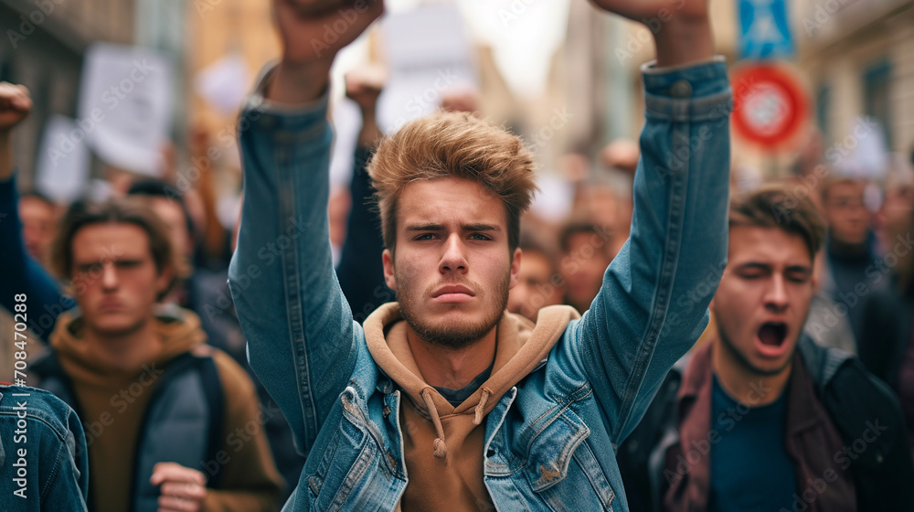 Protest in the street. Protest in the street.
