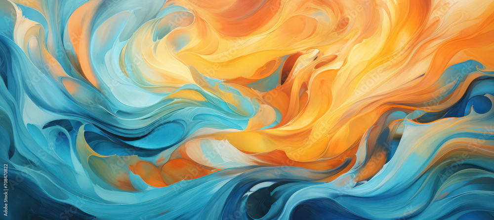 Φωτογραφία Vibrant Swirls of Color: A Saturated Chaos of Bright Red and Yellow in an Abstract, Vivid Artwork