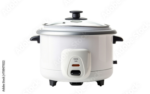 Electric Rice Cooker Isolated on Transparent Background PNG.
