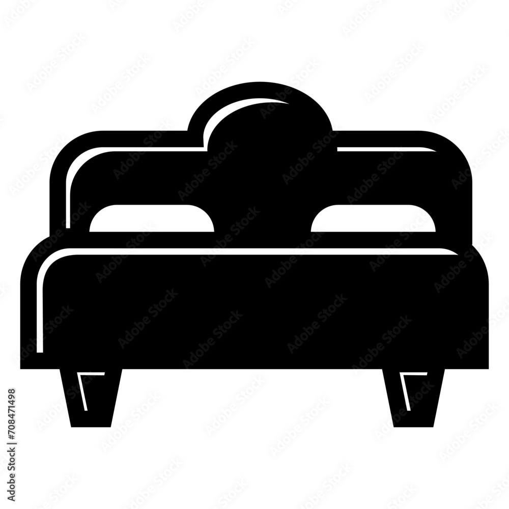 bed, simple vector symbol, set isolated on white bed, simple vector symbol, set isolated on white