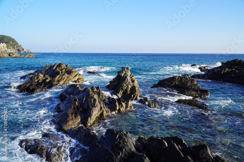 rocks and sea