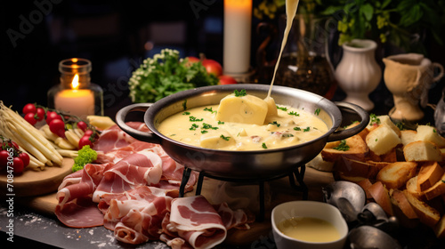 Mont dor french cheese fondue photo