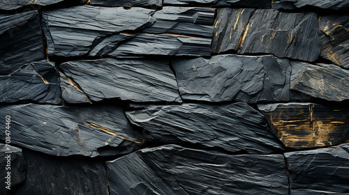Abstract Majesty Mesmerizing Black Cliffs in Nature's Rock Symphony