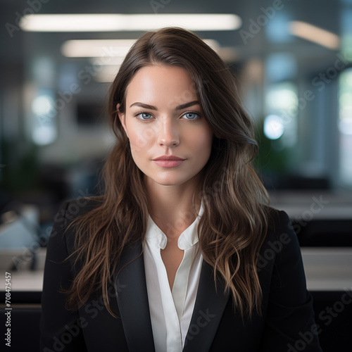 Wallpaper Mural Portrait of a businesswoman looking at camera in an office. Torontodigital.ca