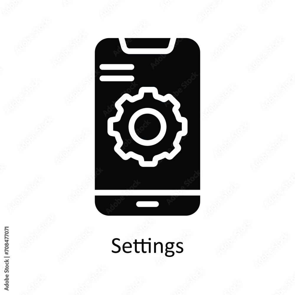 Settings vector Solid Icon Design illustration. Business And Management Symbol on White background EPS 10 File Settings vector Solid Icon Design illustration. Business And Management Symbol on White background EPS 10 File