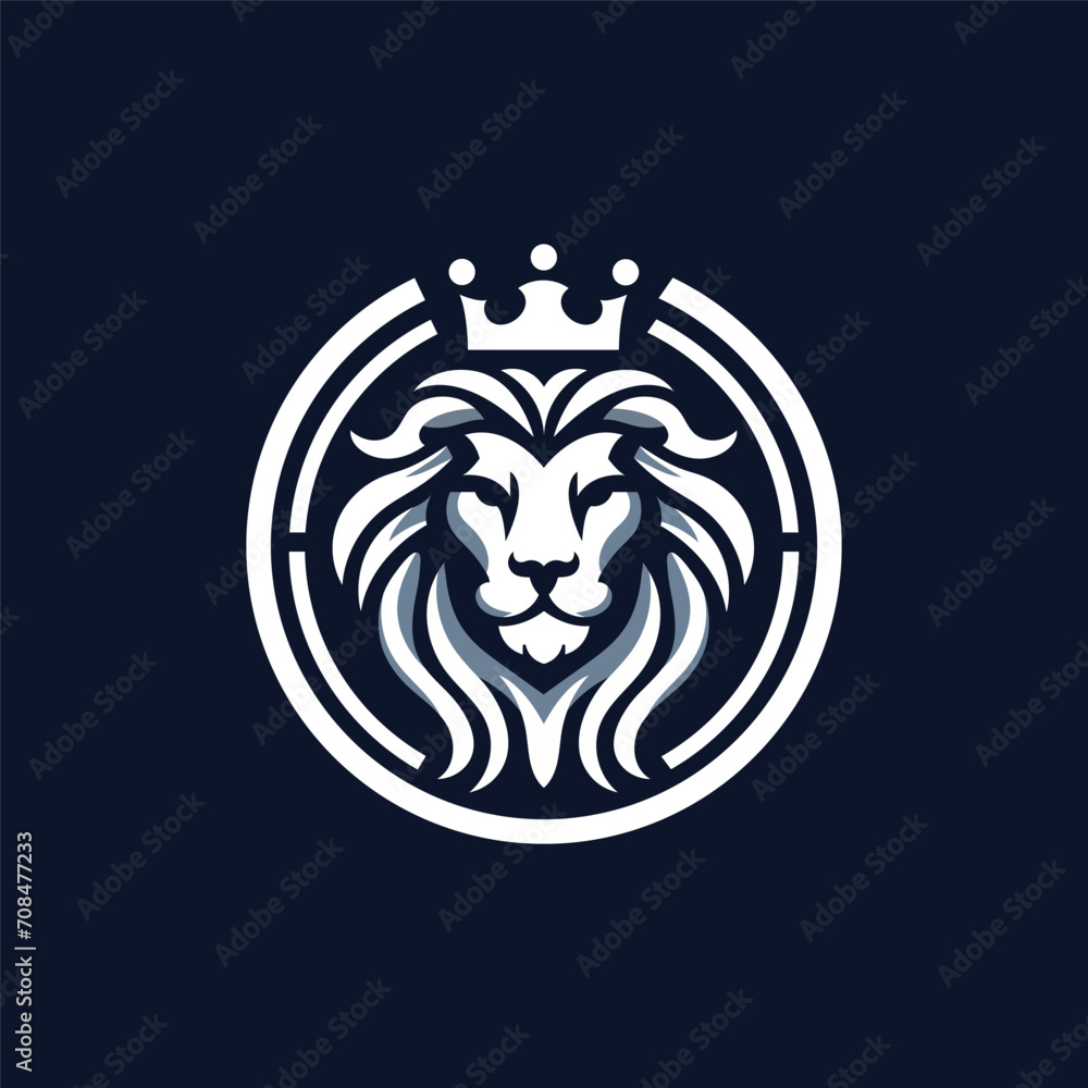 unique lion illustration logo template unique lion illustration logo template