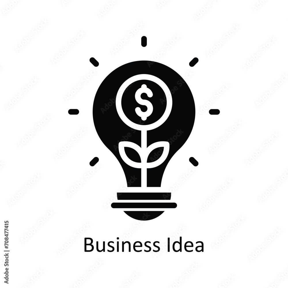 Business Idea vector Solid Icon Design illustration. Business And Management Symbol on White background EPS 10 File Business Idea vector Solid Icon Design illustration. Business And Management Symbol on White background EPS 10 File