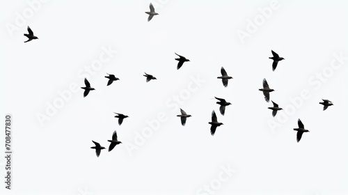 flock of birds flying sill © Jodie