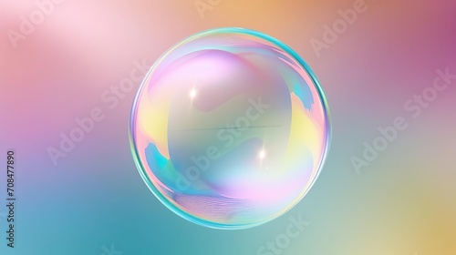 Iridescent soap bubble