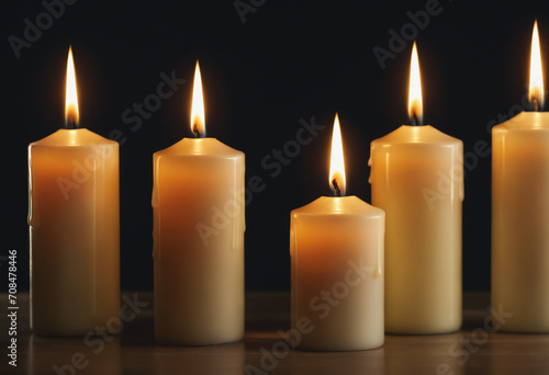 Candles with black background