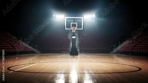 Empty basketball arena photo