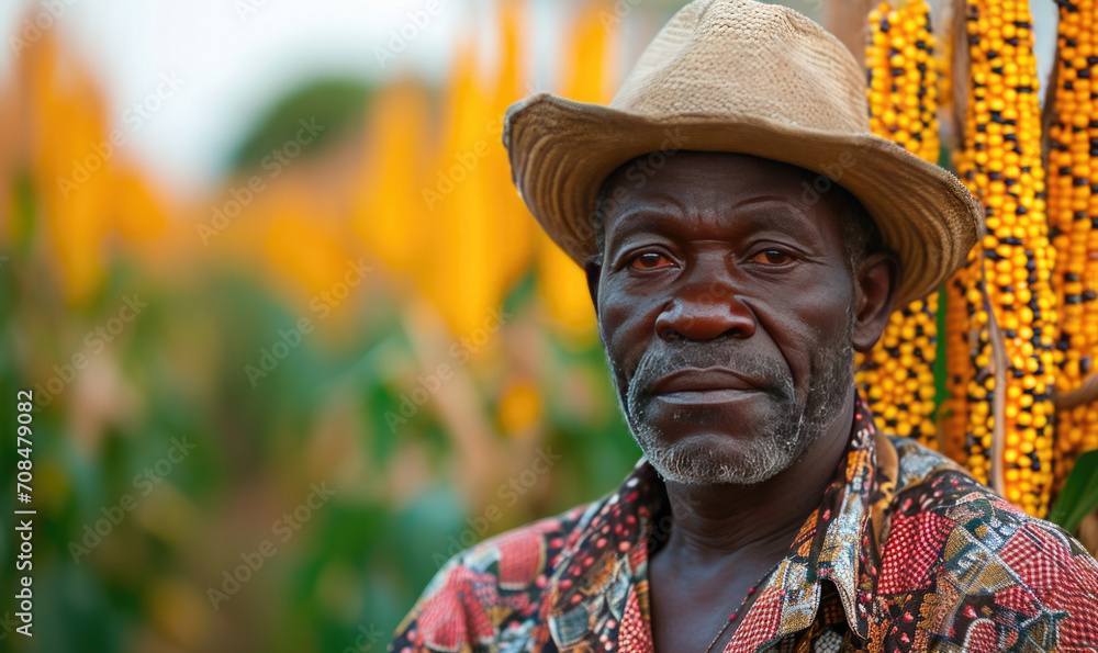 Positive professional african male farmer on a agricultural farm