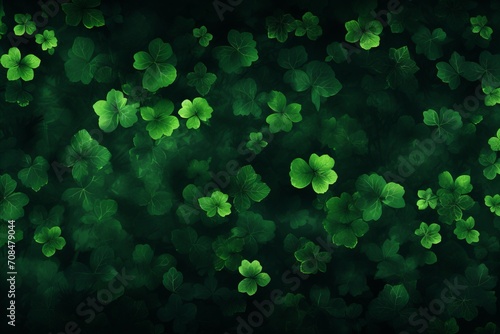 Festive stPatricks day wallpaper background with vibrant green tones and clover leaf patterns