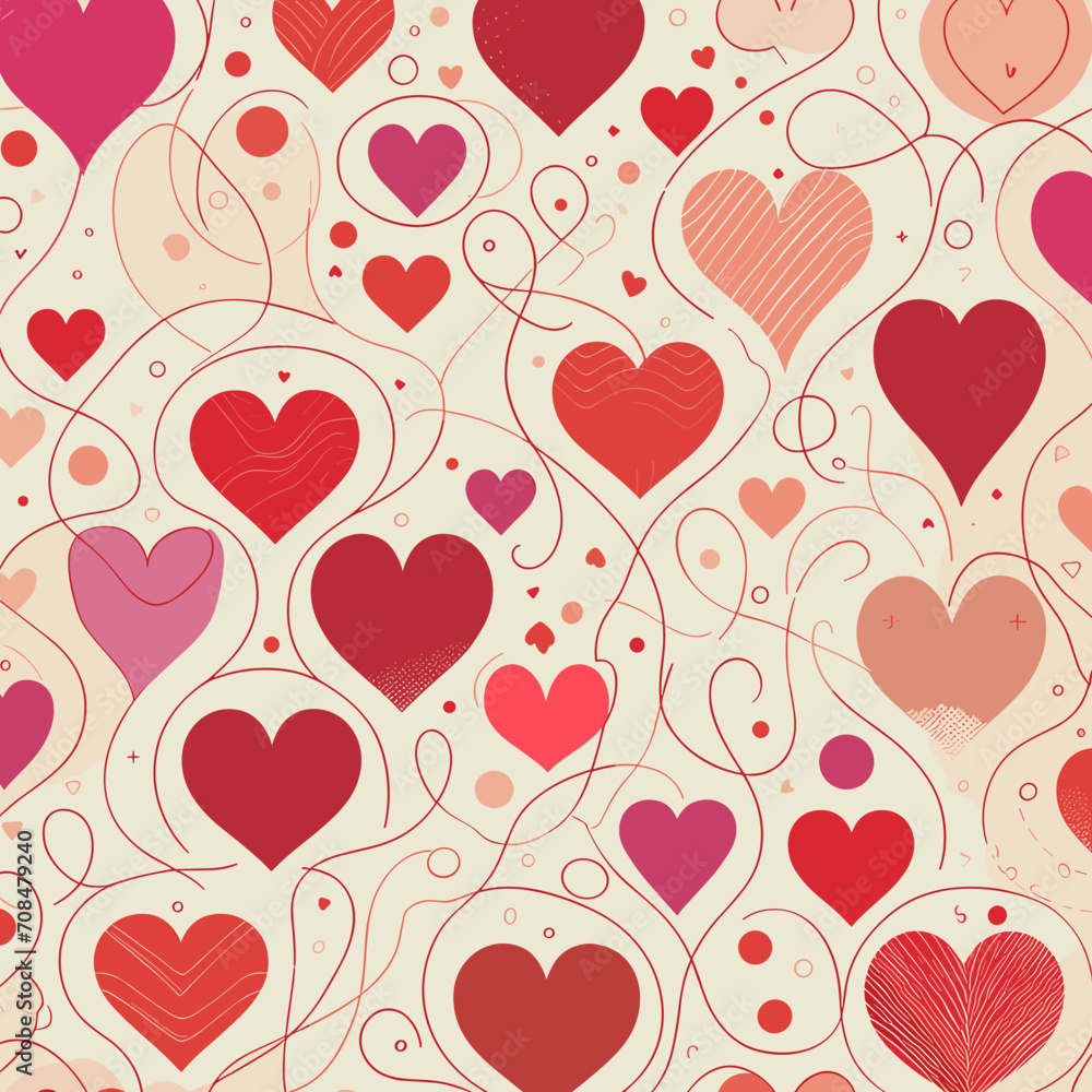 seamless background pattern  with hearts