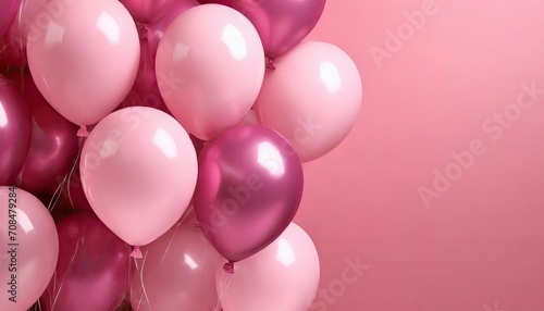 Pink Balloon Celebration with Copyspace