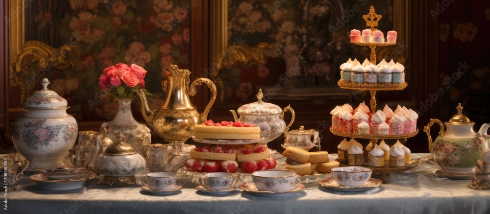 King Charles' coronation jubilee celebration with a tea party featuring delicious food.