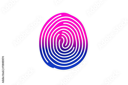 fingerprints. Biometric data, identification. Authorization and verification of personal data. isolated on a Transparent background. Generative AI