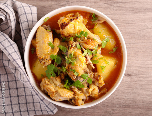 Spicy chicken and potato stew