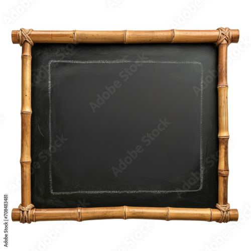 blackboard with wooden bamboo frame © Zaleman