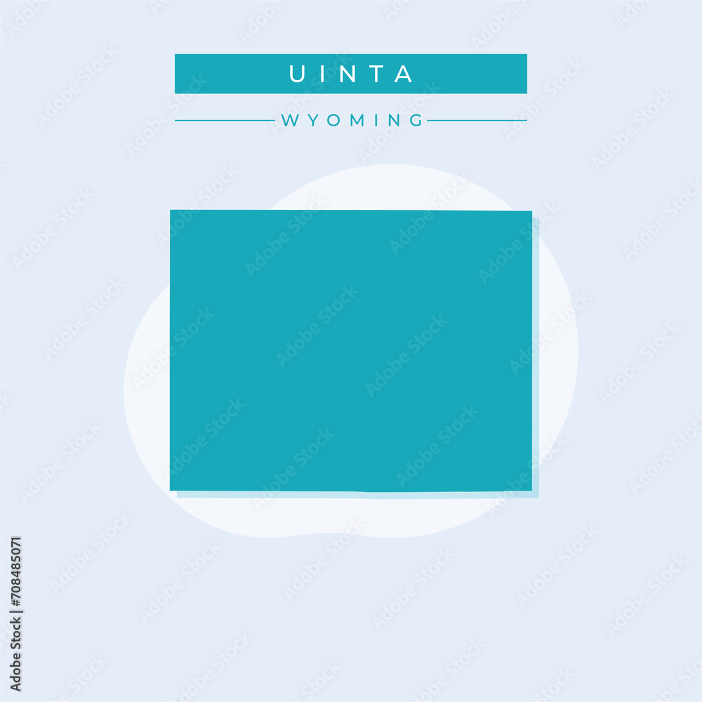 Fototapeta premium Vector illustration vector of Uinta map Wyoming