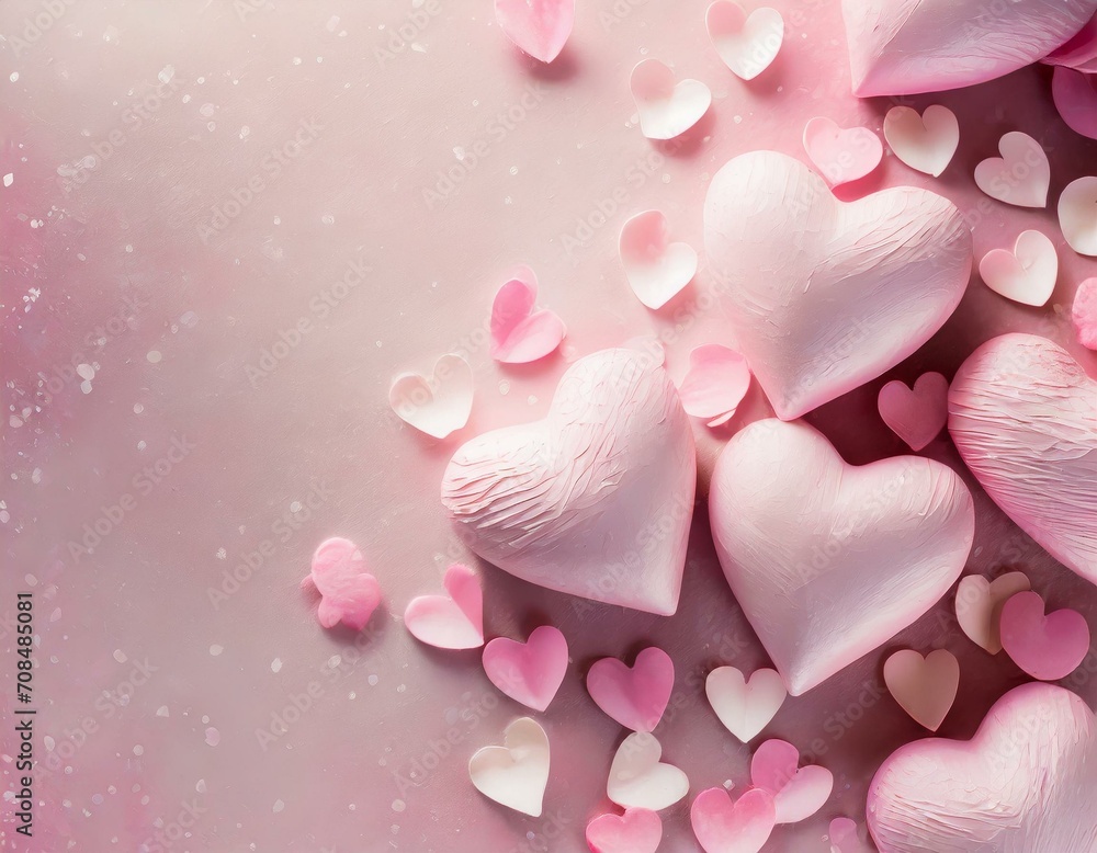 pink and white hearts
