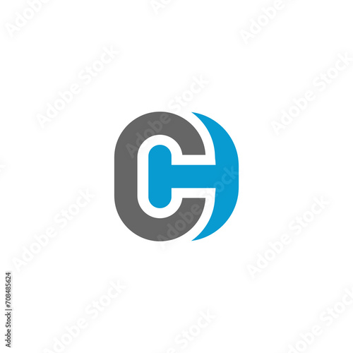 Initial CH Letter logo vector template design