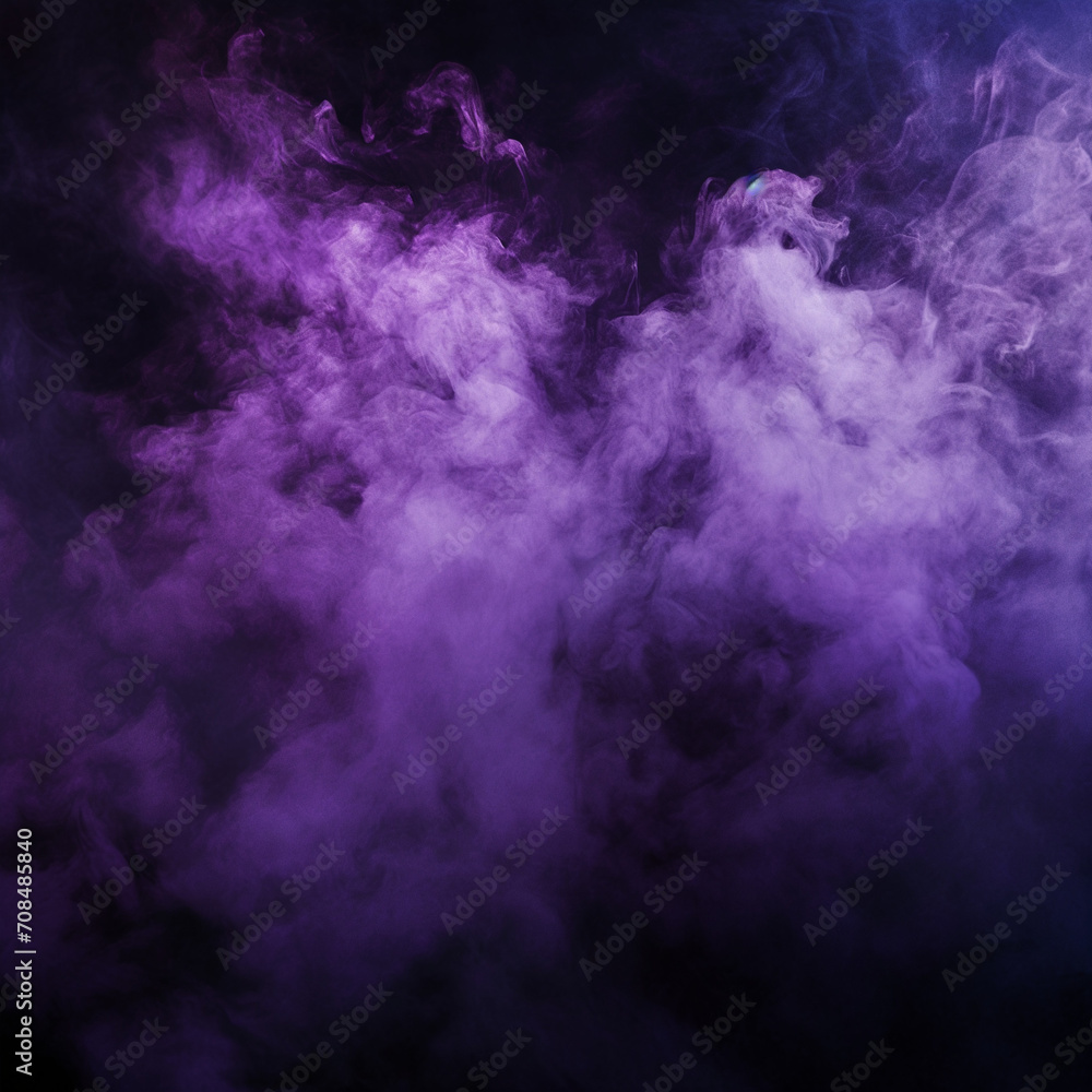 Purple Horror Gritty Style Background with Fog and Smoke