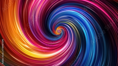 Abstract colorful swirl circle background wide 16 9  