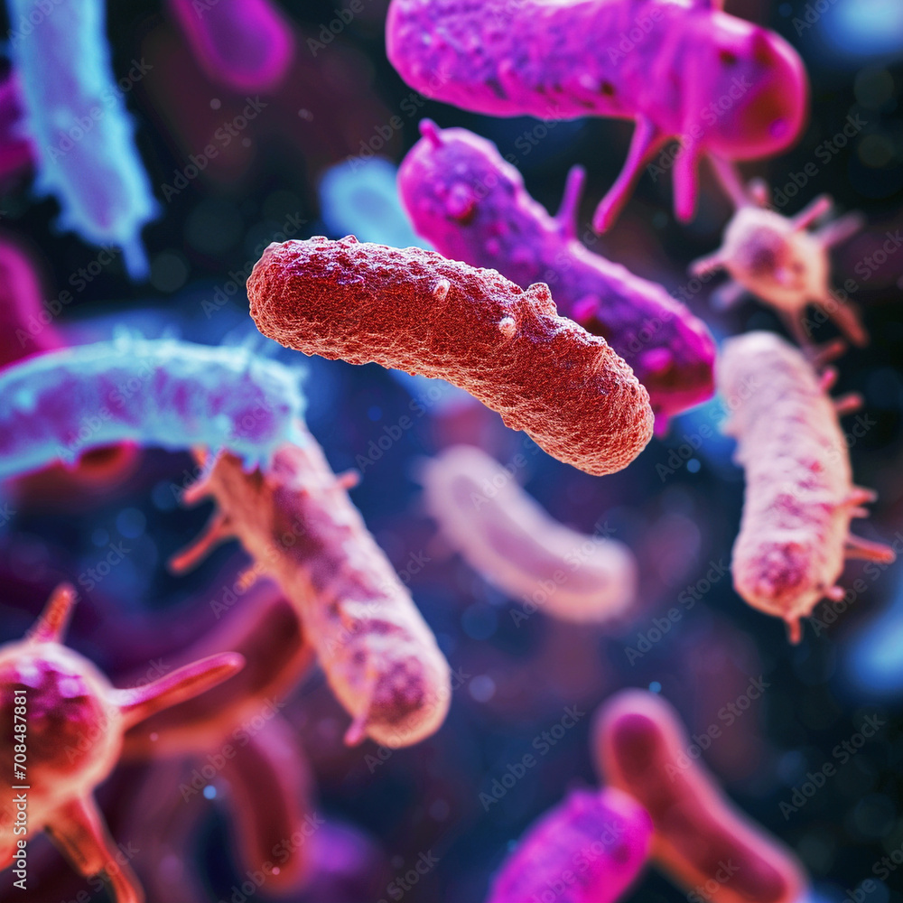 Illustration of unknown bacteria, dangerous viruses, and realistic colors. Illustration of unknown bacteria, dangerous viruses, and realistic colors.