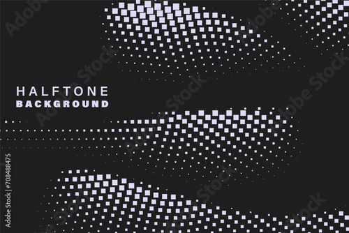 Abstract vector halftone dots. Halftone wave dots background.