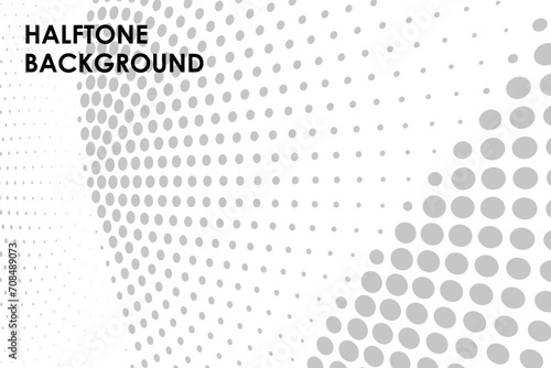 Halftone wave pattern background using halftone wavy dots texture. Vector illustration.