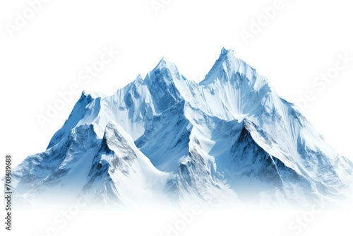Snow mountain isolated on white background. Illustration