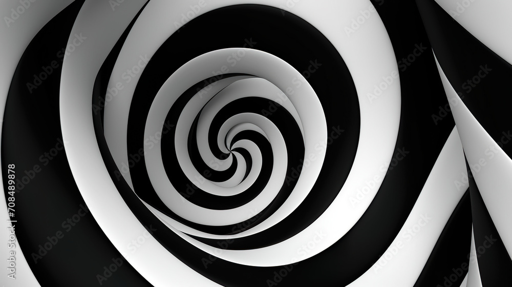 black and white spiral. Generative Ai black and white spiral. Generative Ai