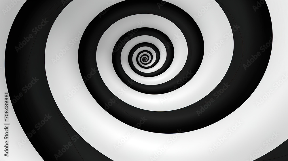Naklejka premium black and white spiral. Generative Ai