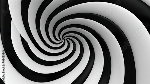 black and white spiral. Generative Ai © Shades3d