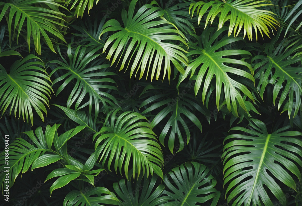 Exotic Jungle Foliage Backdrop